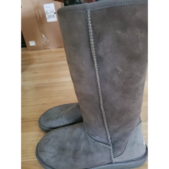UGG Australia Boots Womens 9 Gray Classic Tall II Shearling Winter 5815 - Picture 5 of 9